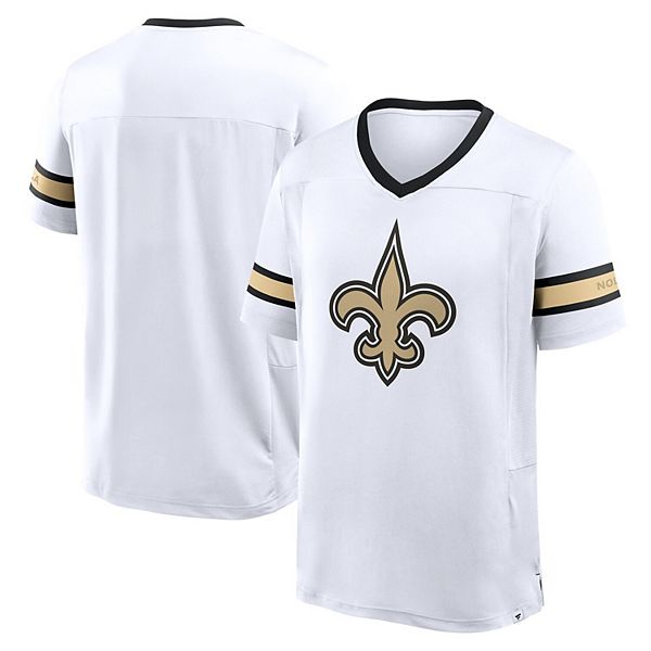 

Мужская белая футболка New Orleans Saints Redzone Hashmark с v-образным вырезом Fanatics