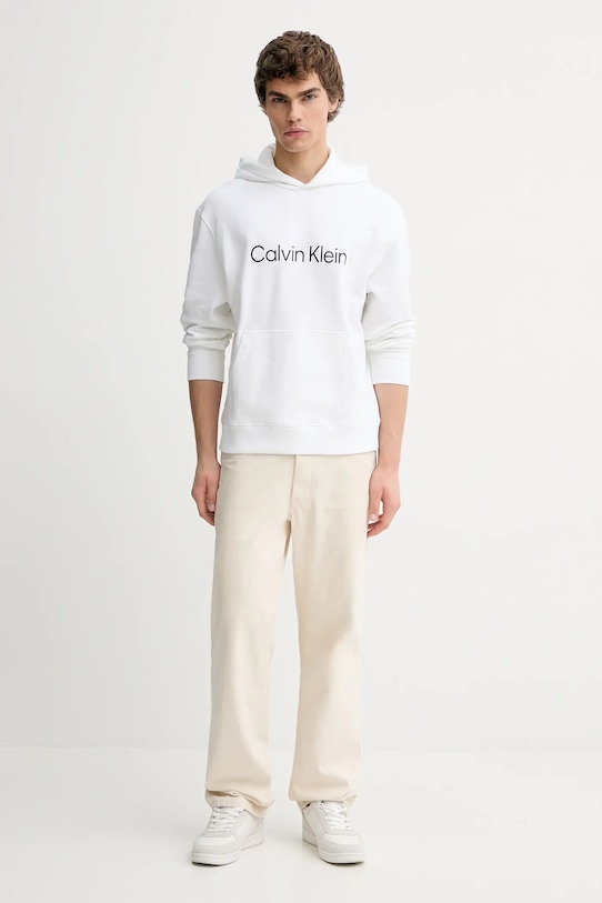 Хлопковая толстовка Calvin Klein, белый — фото 2