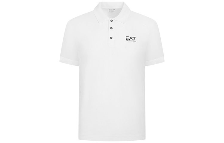 

Футболка поло с принтом логотипа EMPORIO ARMANI, белая