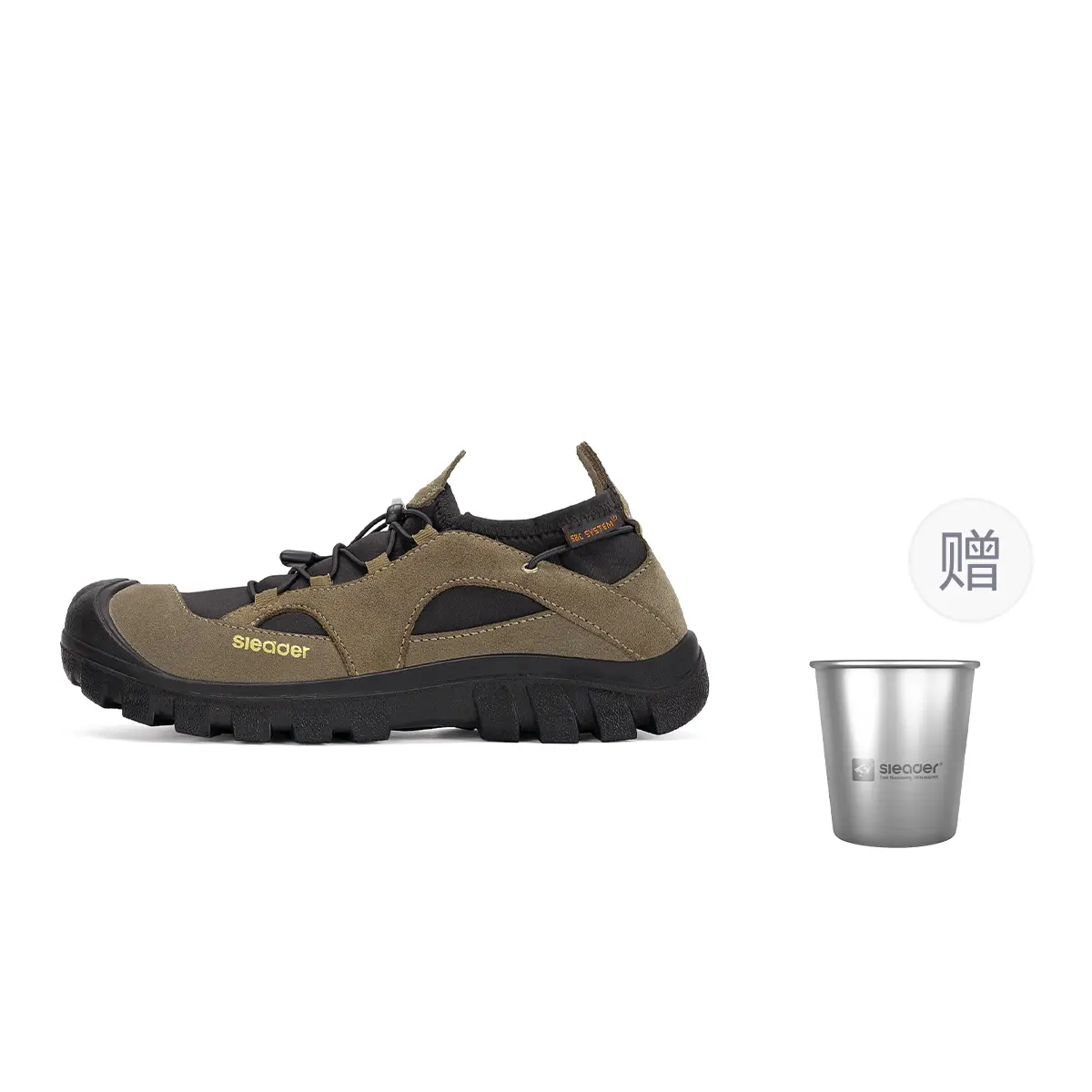 

Кроссовки SLEADER Deep Water Cool Series Anti Slip Wear Resistant Low Top Outdoor Shoes Men's Dark Umber Slider, Dark Umber
