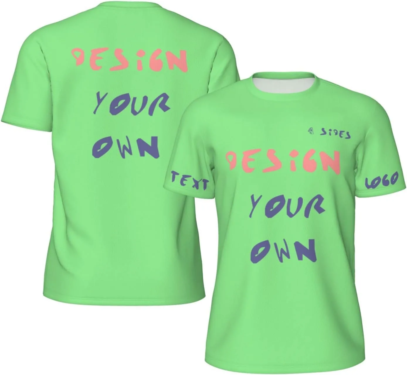 

Футболка Custom с принтом на 4 сторонах