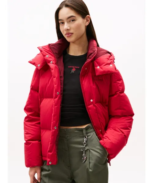 

Пуховик Аляска Relaxed fit Tommy Jeans, красный