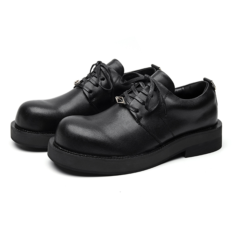 Универсальные повседневные туфли Oversized Derby Shoes Unisex Black Zuogedu — фото 2