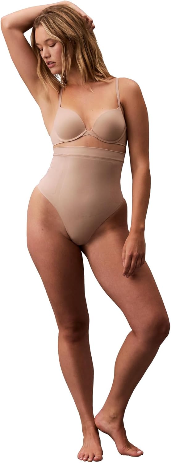 Утягивающие трусики-стринги с высокой талией Calvin Klein Women's Shapewear Secure Sculpt, Cedar — фото 4