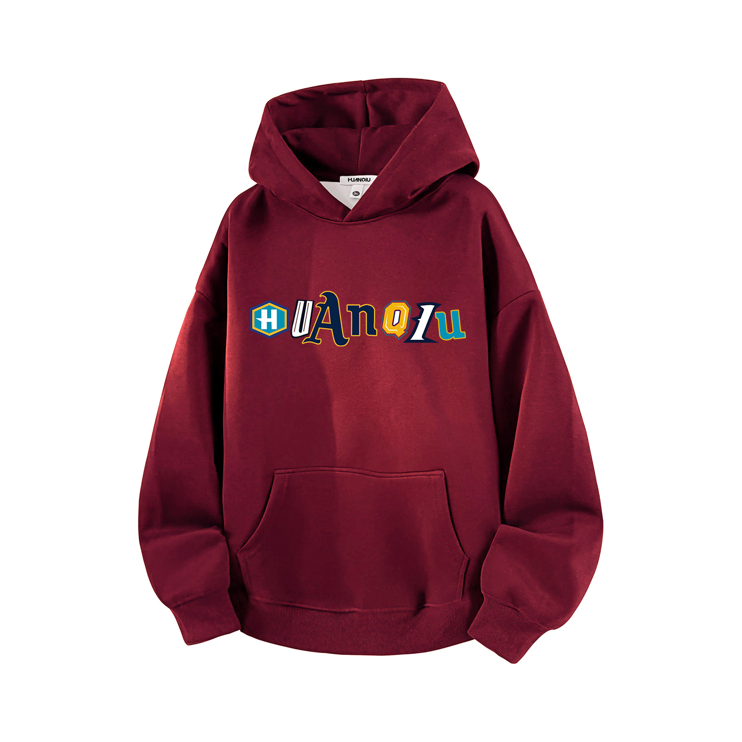 

Толстовка Unisex Hooded Moderate Heavyweight HUANQIU, burgundy