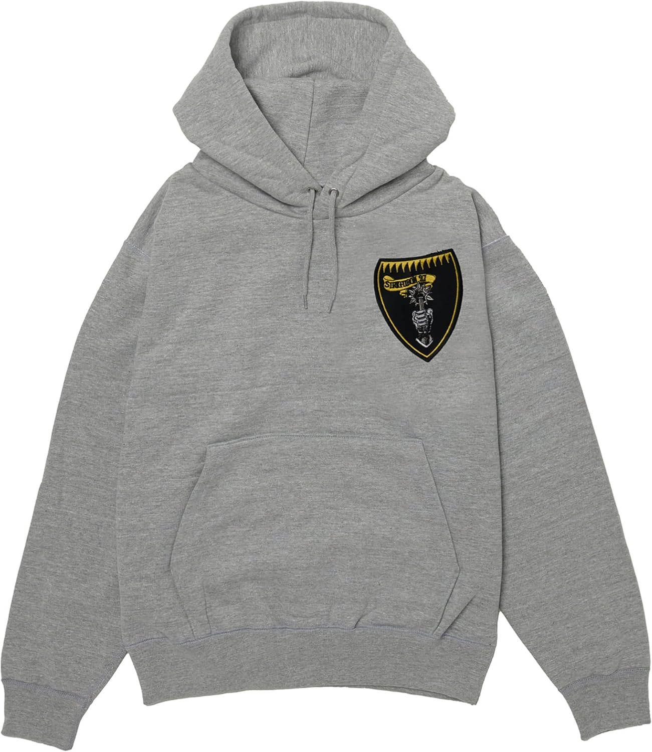 

Толстовка с капюшоном в стиле F, нашивка с гербом армии США, толстовка с флисовой подкладкой F-Style, меланжевый серый