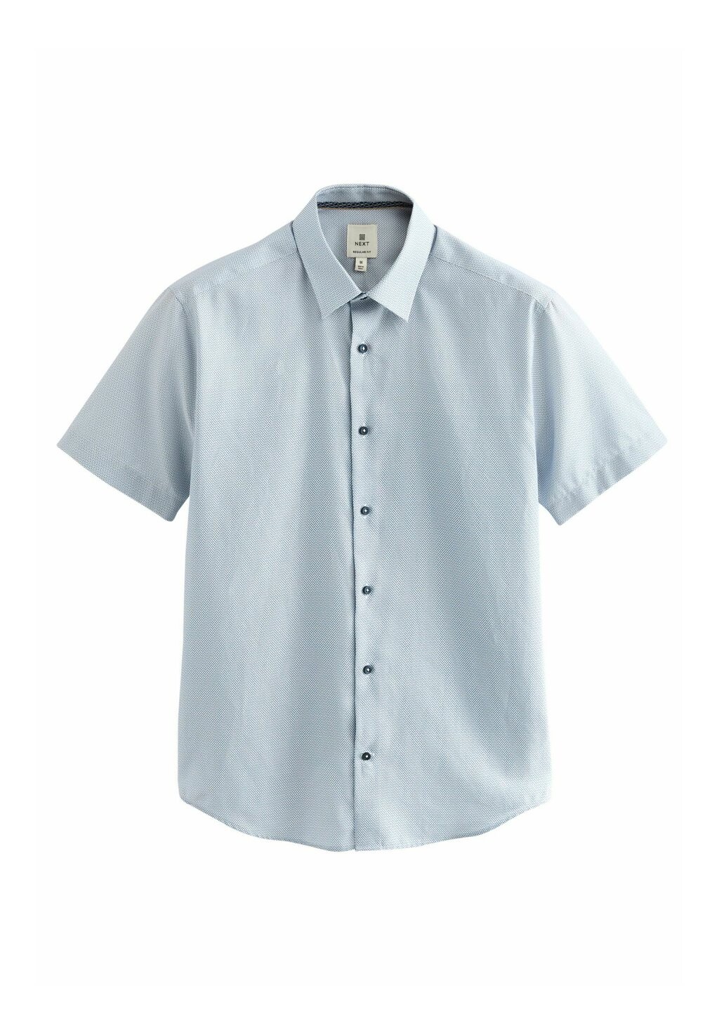 

REGULAR FIT Short Sleeve Next, Рубашка бело-синяя с геометрическим рисунком