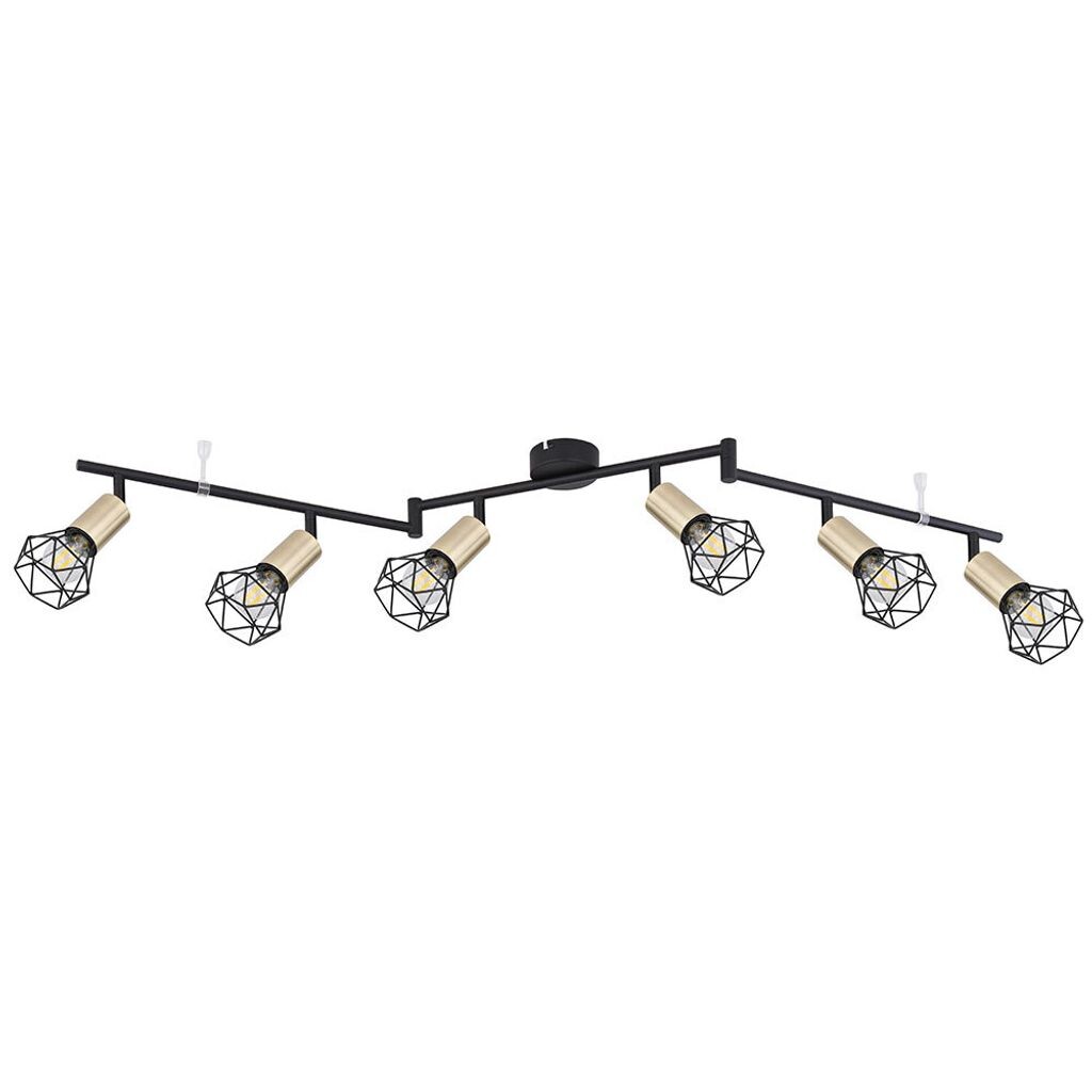

Потолочный светильник, металл, 6 лампочек, абажур, L 116см Globo Lighting, черный