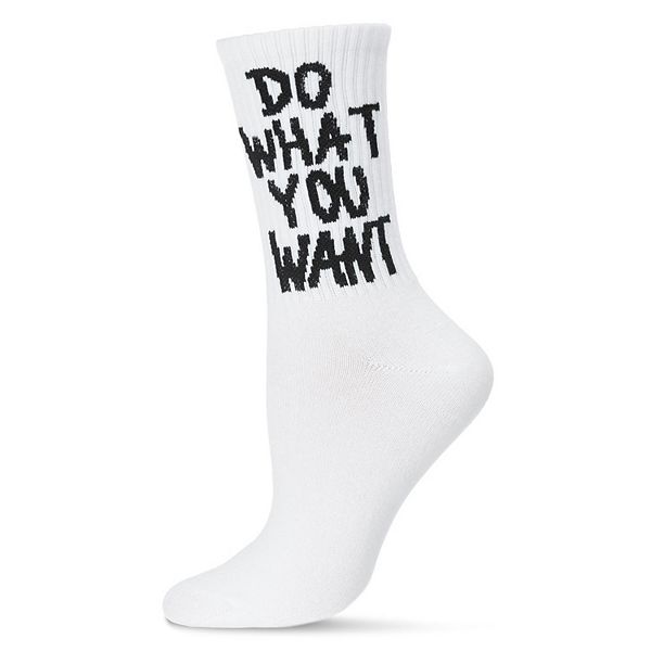

Женские носки do what you want из хлопковой смеси Memoi, White