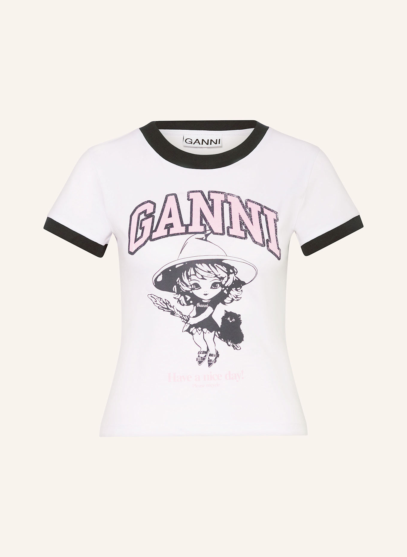 

Футболка Ganni, белый
