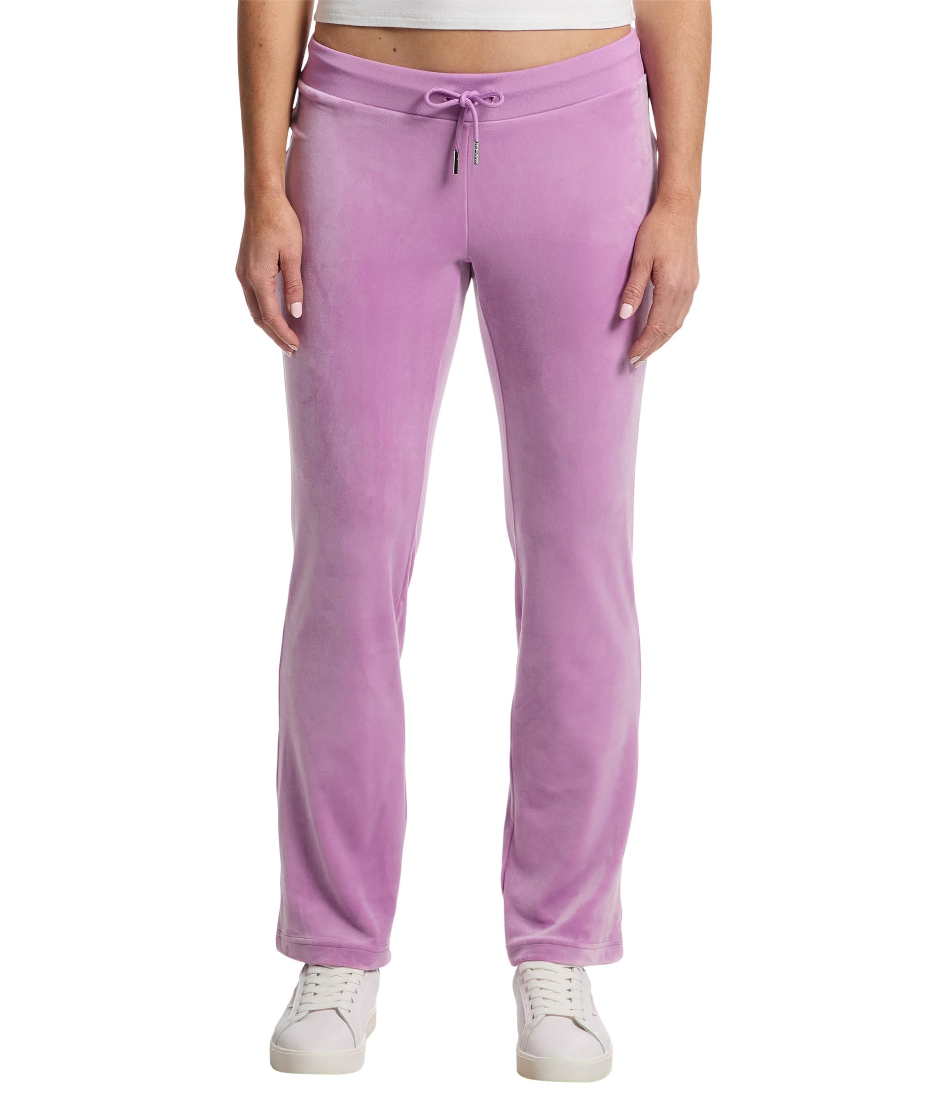 

Брюки Juicy Couture Rib Waist Velour Pants With Drawcord, Violet Tulle