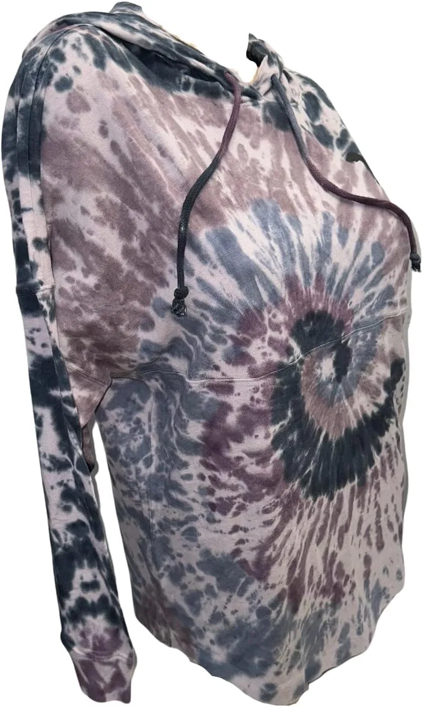 Худи-футболка Victoria's Secret Cotton Tee, Oversize Fit, Tie Dye Shine — фото 2