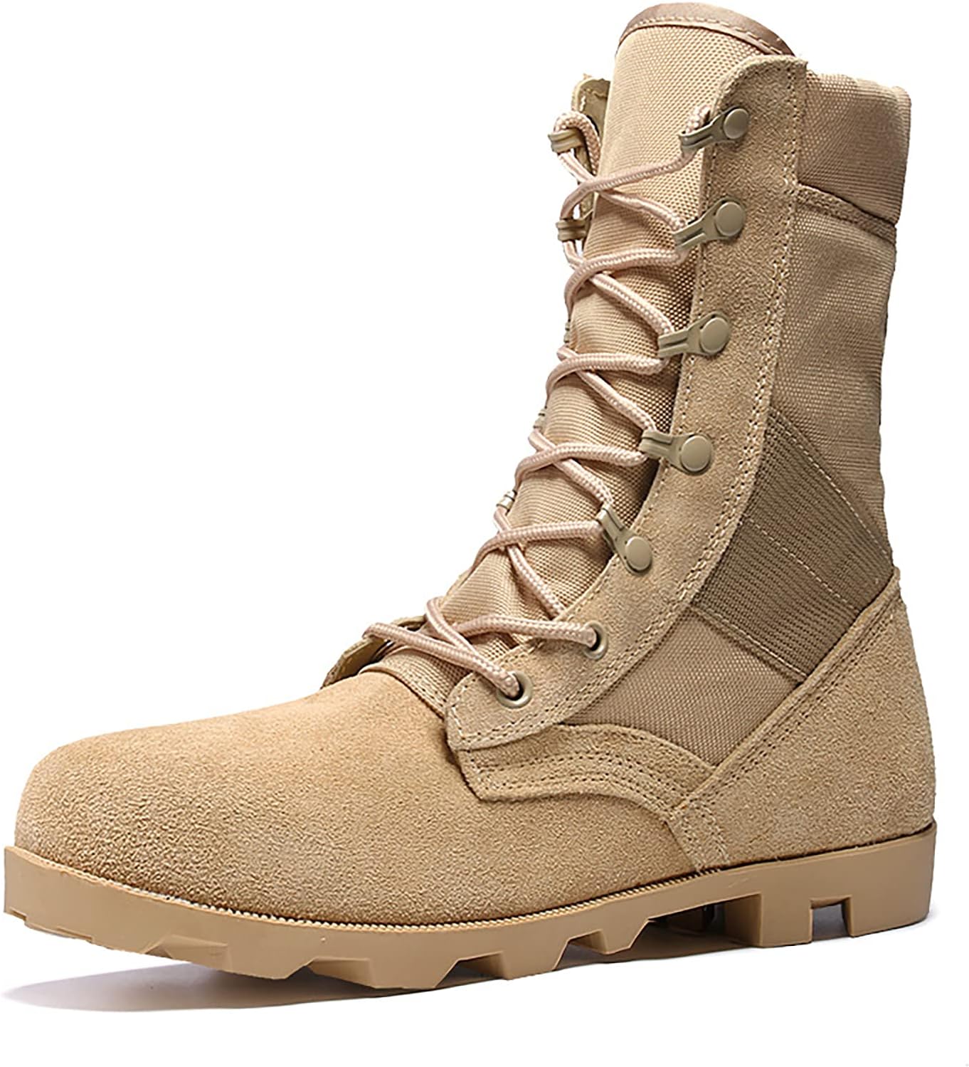 

Военные ботинки для пустынного боя QAXZESA для мужчин, тактические патрульные армейские ботинки, шнурованные обувь, безопасные, для полиции и походов, черные-41