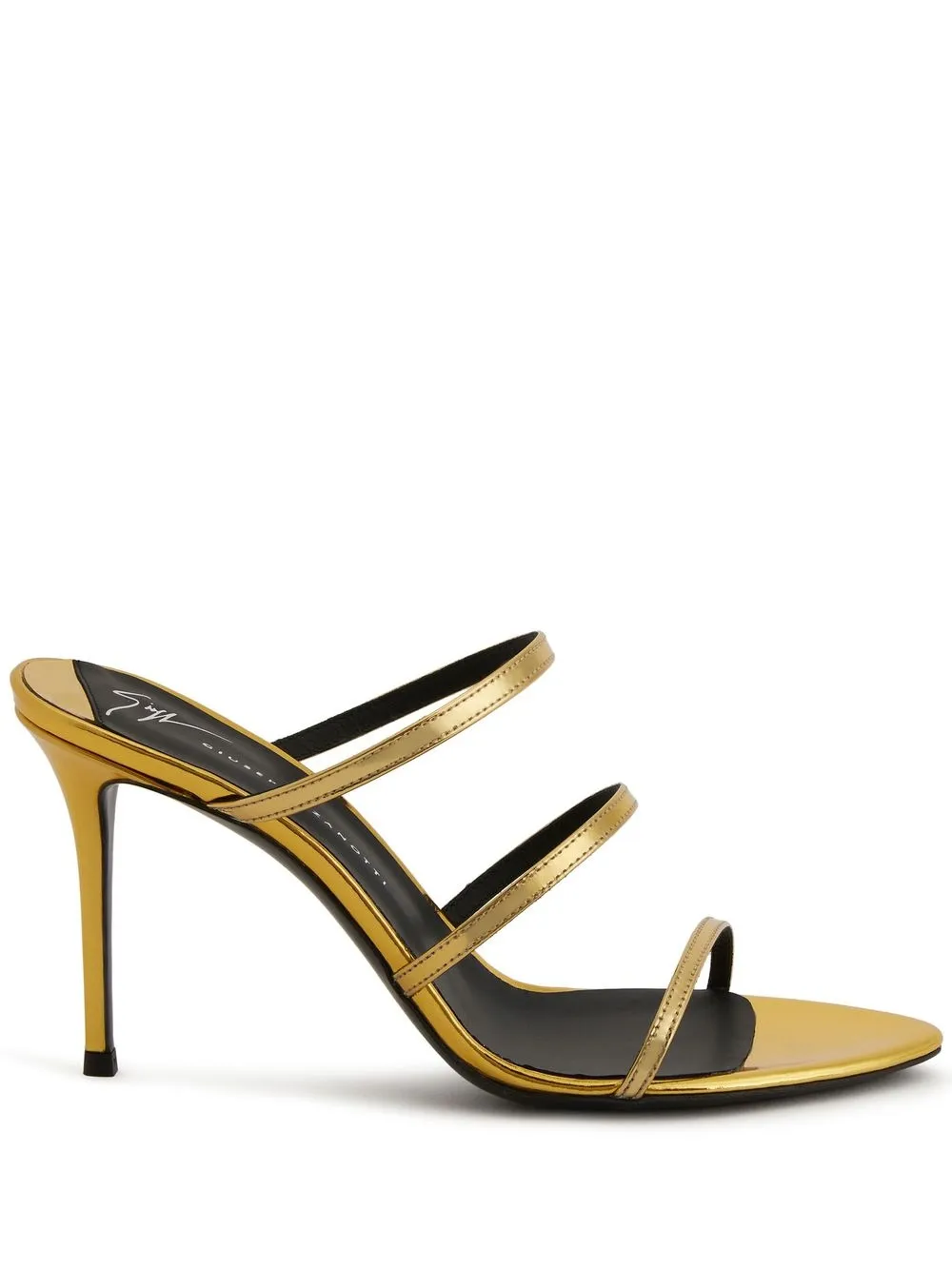 Босоножки Alimha 105 на шпильке Giuseppe Zanotti, золотой