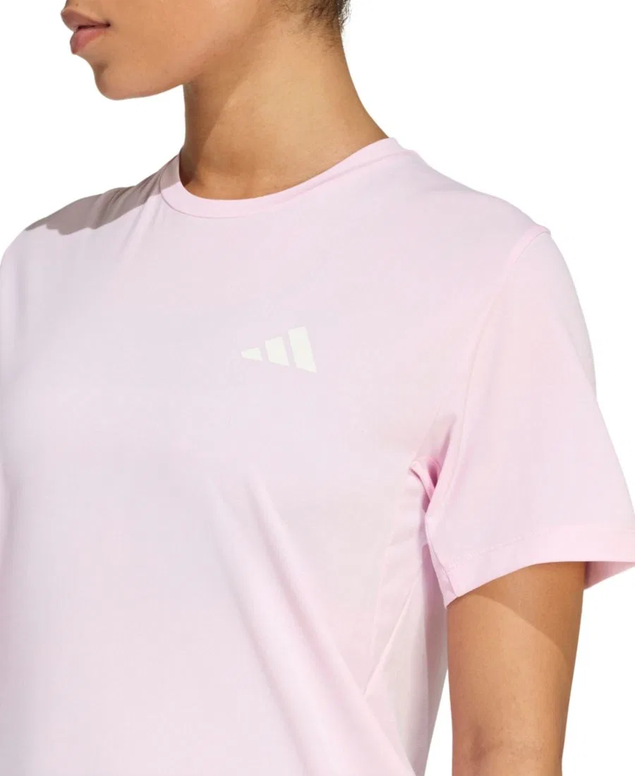 Женская футболка с круглым вырезом и короткими рукавами adidas, Clear Pink — фото 3
