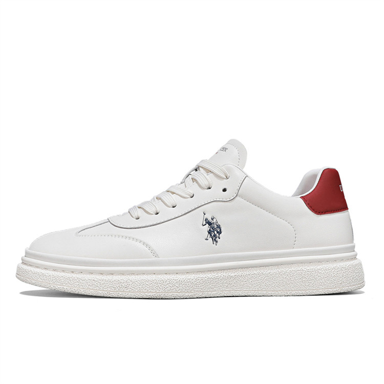 

U.S. POLO ASSN. Белые кроссовки в минималистичном стиле, износостойкие и легкие, низкие кроссовки для скейтбординга для мужчин
