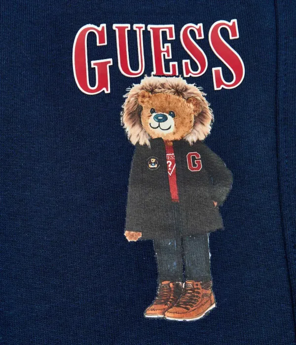 Спортивные штаны из французской махровой ткани regular fit Guess, темно-синий — фото 3