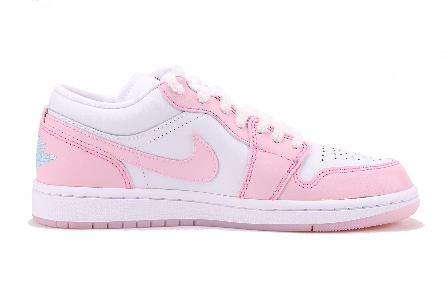 Кроссовки Air Jordan 1 Vintage Basketball Shoes Unisex Low-top Pink/white, розовый — фото 2
