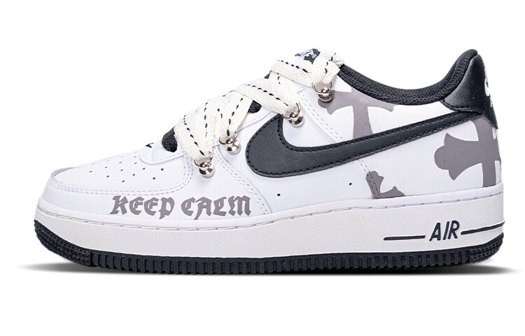 

Кроссовки Nike Air Force 1 Skateboard Shoes Women's Low-Top Black White Gray