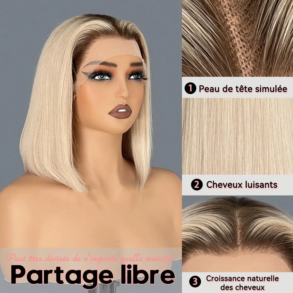 Парик-каре из натуральных волос «Vanilla Blonde» с плотностью 180% Afinska — фото 3