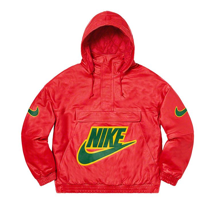 

Анорак Supreme x Nike Leather Anorak, Red