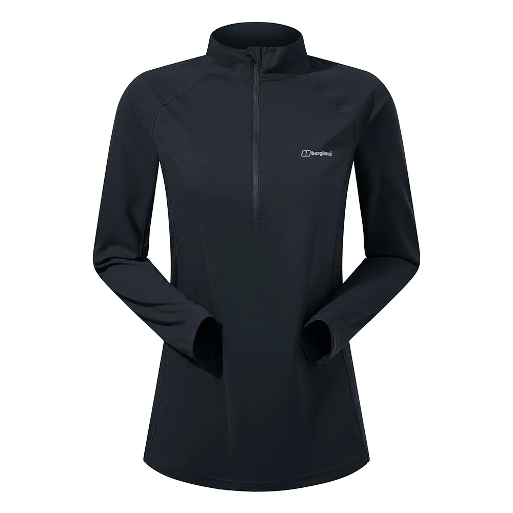 

Лонгслив Berghaus 24/7 Maternity half zip, черный