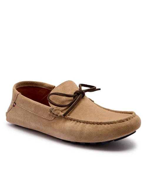 

Кожаные водительские туфли Tommy Hilfiger, бежевый