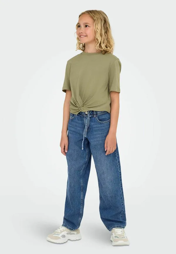 Прямые джинсы koggianna с очень высокой талией и свободным кроем. Only Girls, Medium Blue Denim