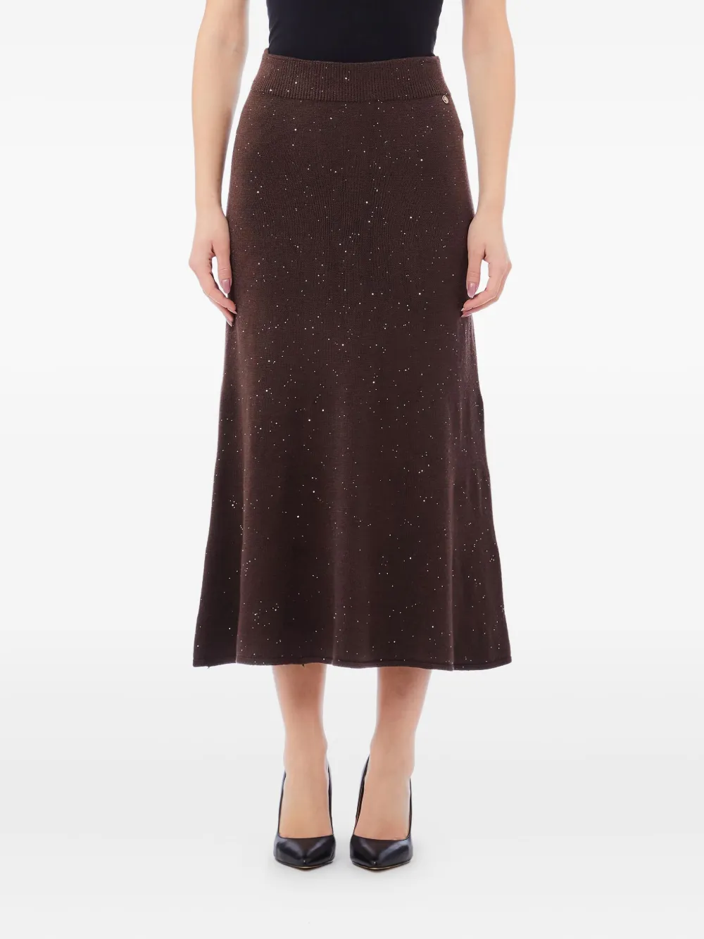 

Миди-юбка силуэта "А-силуэт" Liu Jo, коричневый