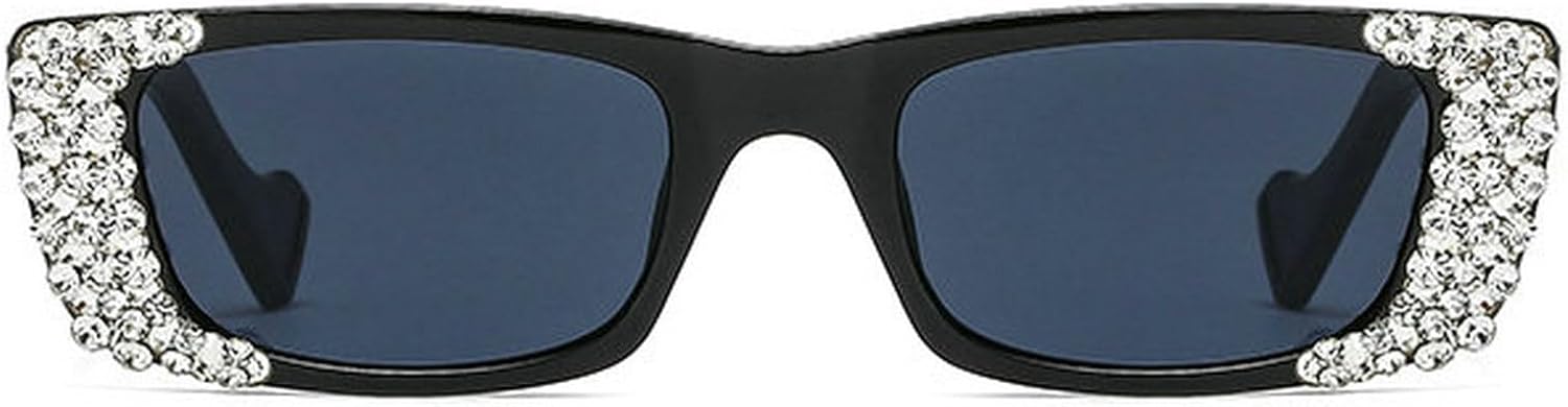 

COTIA Модные квадратные солнцезащитные очки с бриллиантами, стразами и жемчугом для женщин и мужчин, блестящие прямоугольные, стильные, для вечеринок. Солнцезащитные очки для украшения дома, Black