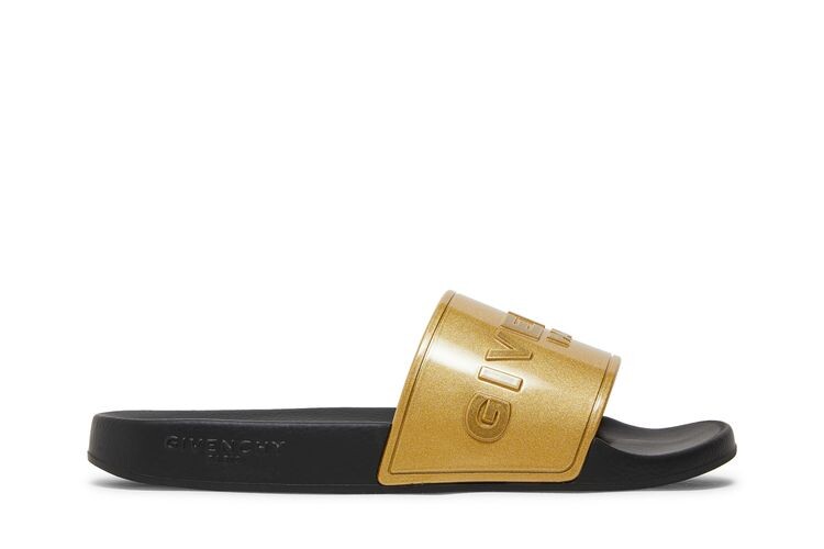 

Кроссовки Givenchy Logo Slide Metallic Golden, золотой