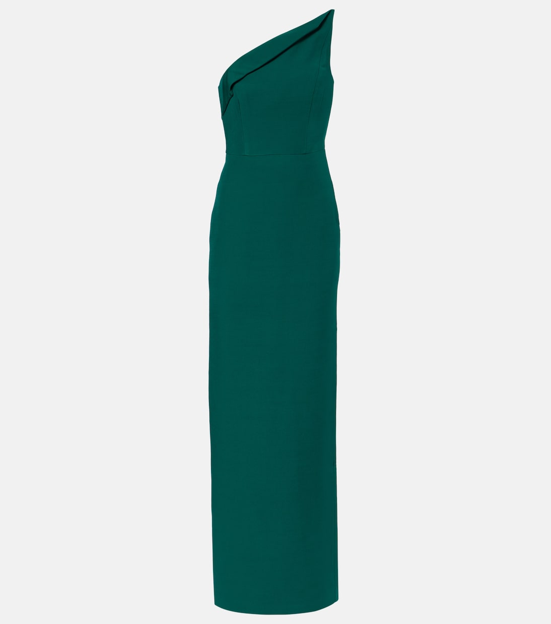 

Платье-корсет на одно плечо из шерсти и шелка Roland Mouret, зеленый