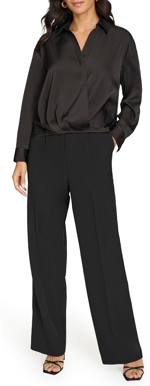 

Женская блузка Calvin Klein с манжетами и длинным рукавом, Black