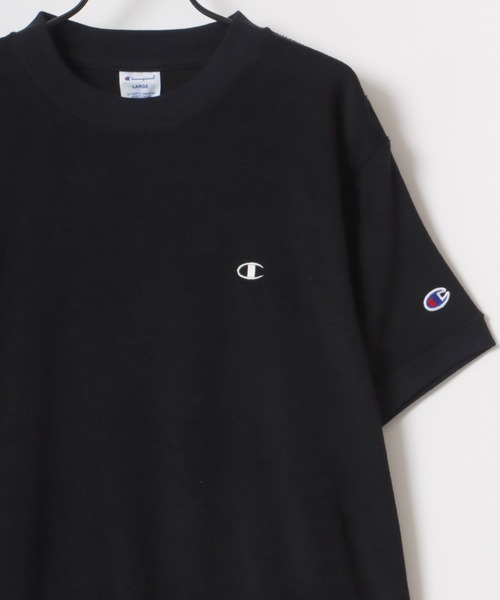 

Футболка Champion, хлопок, с коротким рукавом, нашивка и вышивка, черная