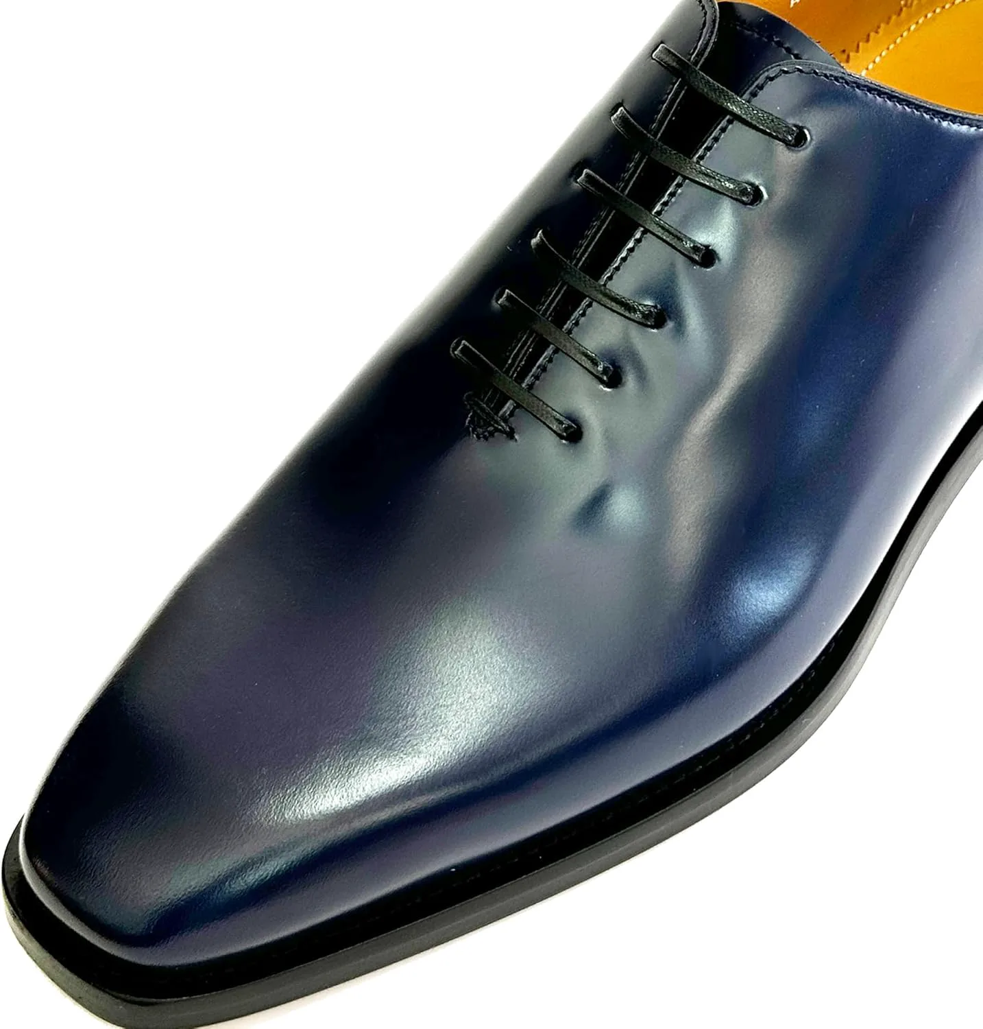 Мужские оксфорды Ferragamo Genuine Geoffrey из темно-синей кожи с прошитой подошвой (Salvatore), синий — фото 4