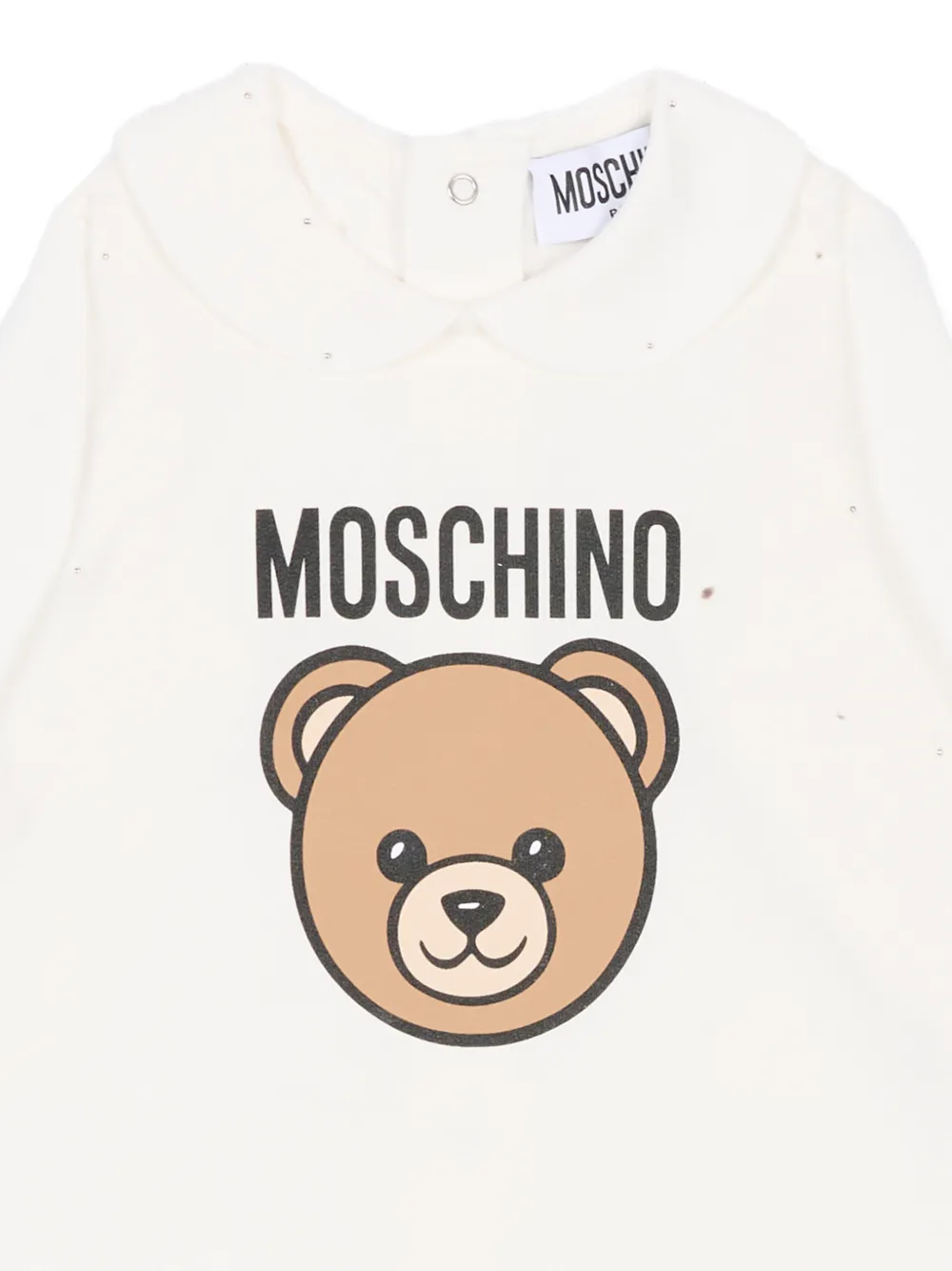 Пижама с изображением мишки Moschino Kids, бежевый — фото 3
