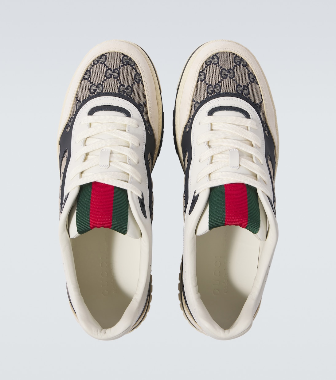 Кожаные кроссовки Re-Web Gucci, Iv/B.B/B/G.W/G.W/Vrv — фото 4