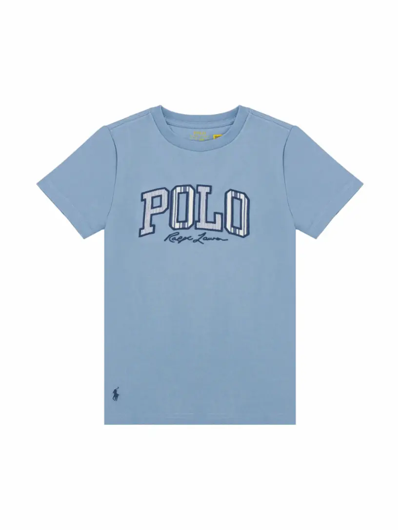 

Хлопковая футболка с логотипом Ralph Lauren, синий