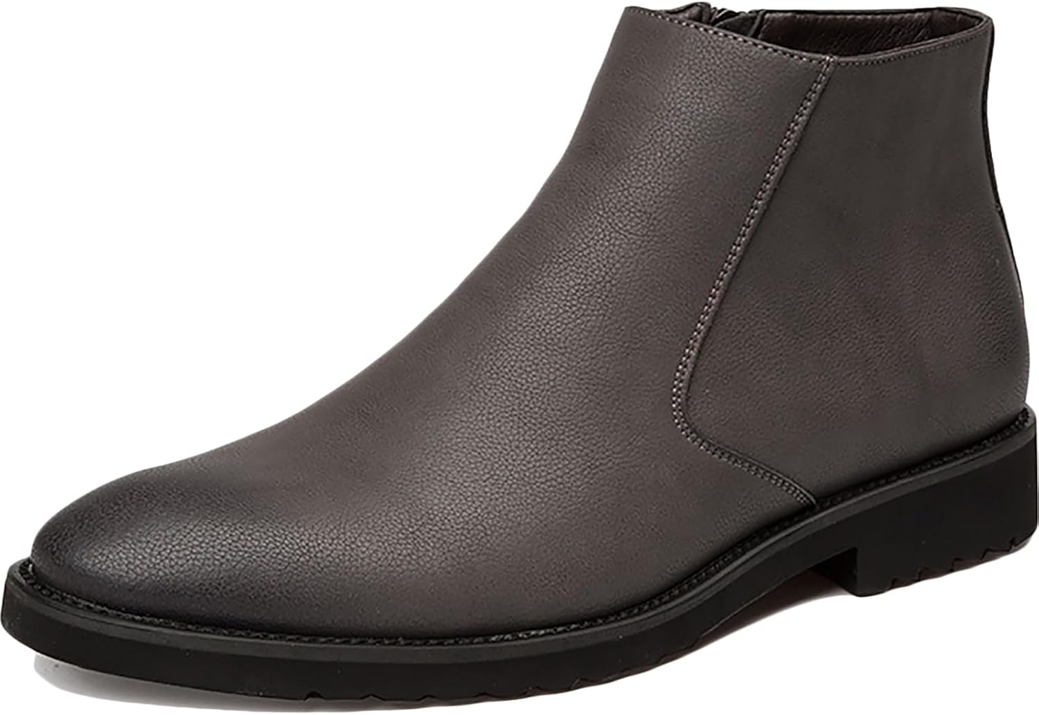 

Мужские винтажные ботинки Челси на молнии, черные, из искусственной кожи, элегантные формальные и повседневные, свадебные ботильоны, черные, размер 38 Qaxzesa