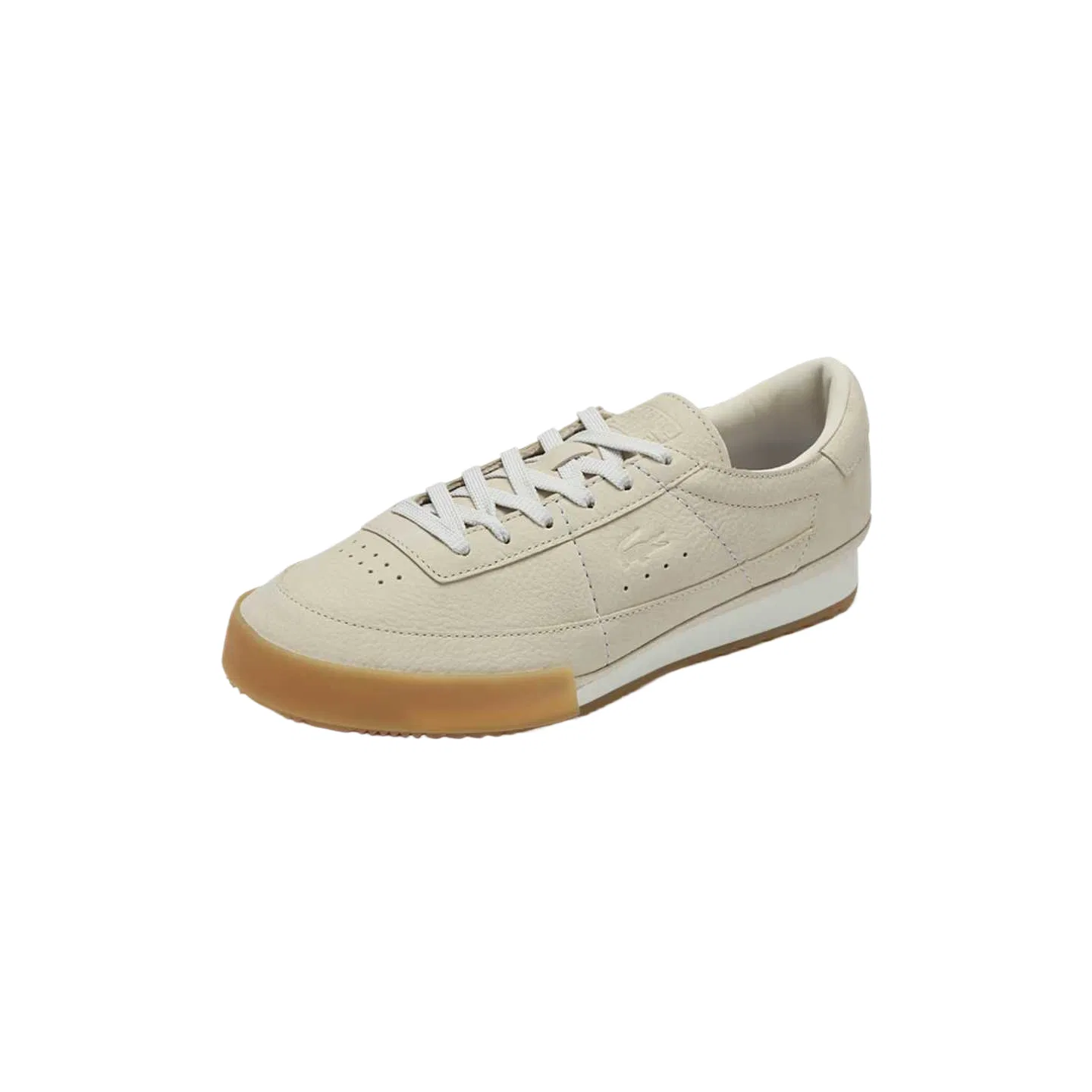 Кроссовки кожаные LACOSTE Ecru/Beige — фото 3