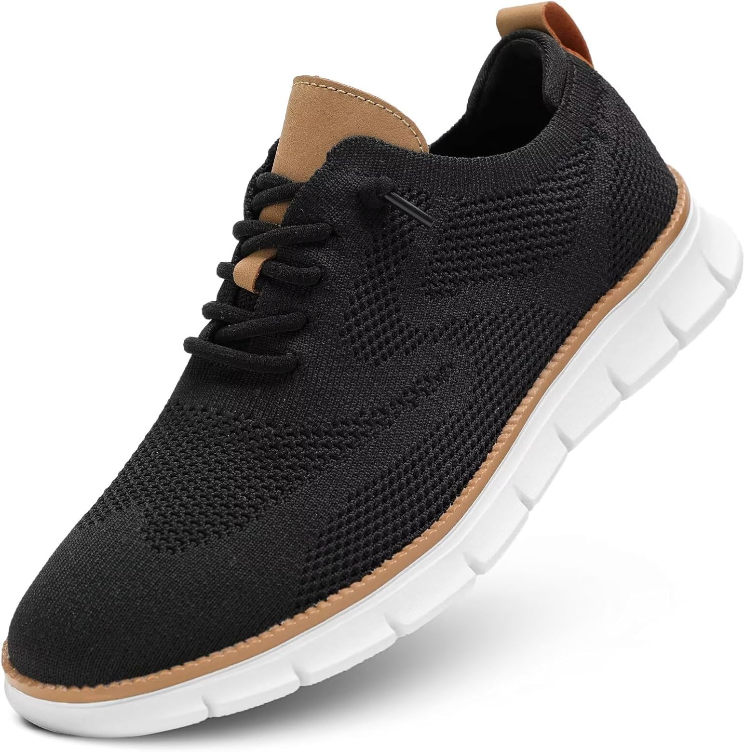 

Мужская повседневная обувь, модные кроссовки для ходьбы с сеткой, деловые оксфорды для работы, легкая обувь с мягкой подошвой Kvovzo, черный