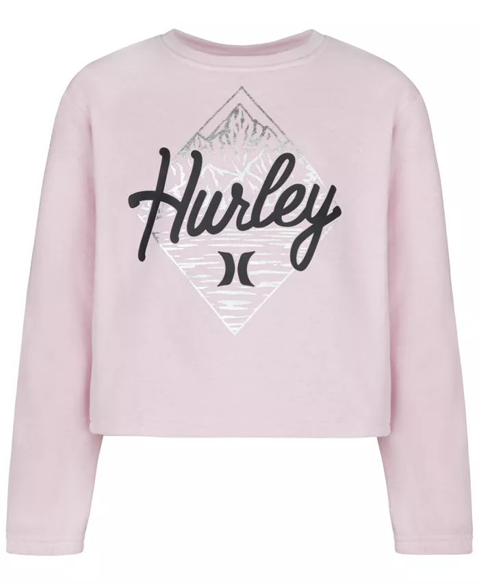 

Детская водолазка с люрексом для девочек 7-16 лет Hurley, розовый