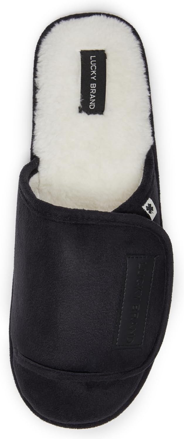 

Мужские домашние тапочки Lucky Brand из микровельвета с мягкой подкладкой, черный