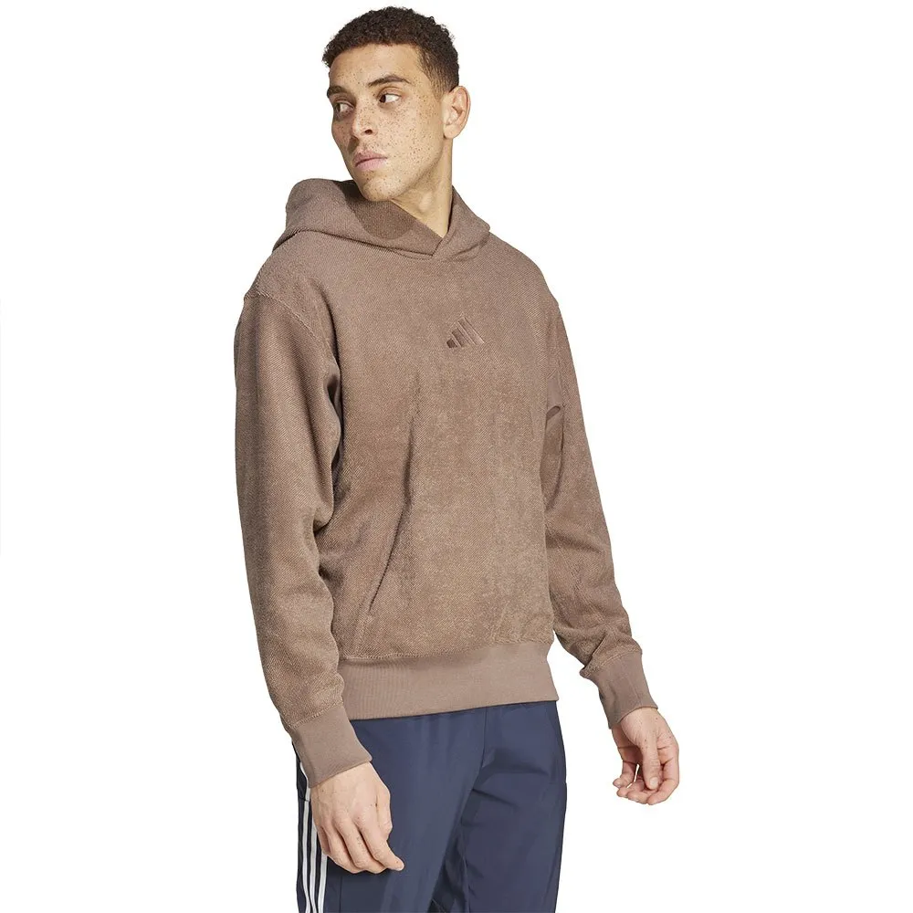 Толстовка adidas Elevated All SZN Terry Loop, коричневый — фото 4