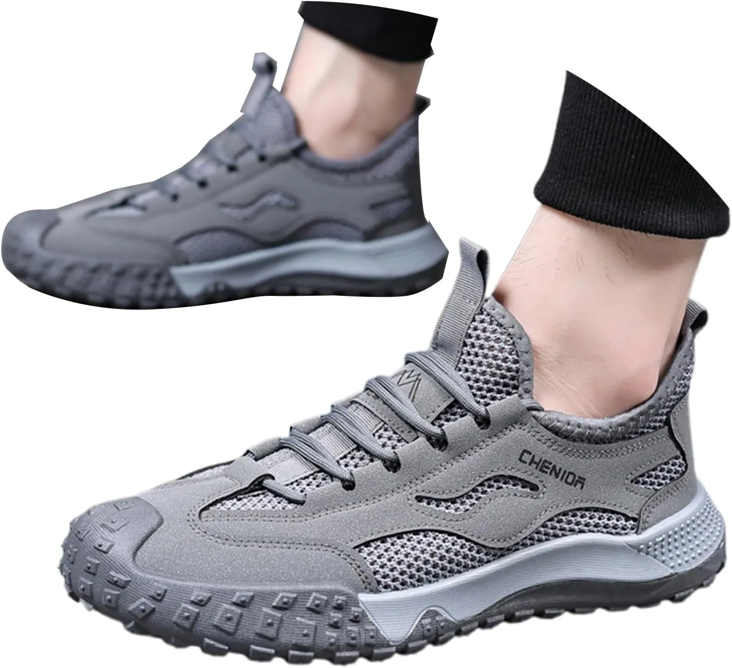Кроссовки Herren Schuhe Straßenlaufschuhe Freizeit Laufschuhe Fitness Leicht Sportschuhe Atmungsaktiv Walkingschuhe Уличная обувь для бега Gehen Herrenschuhe Generisch, серый