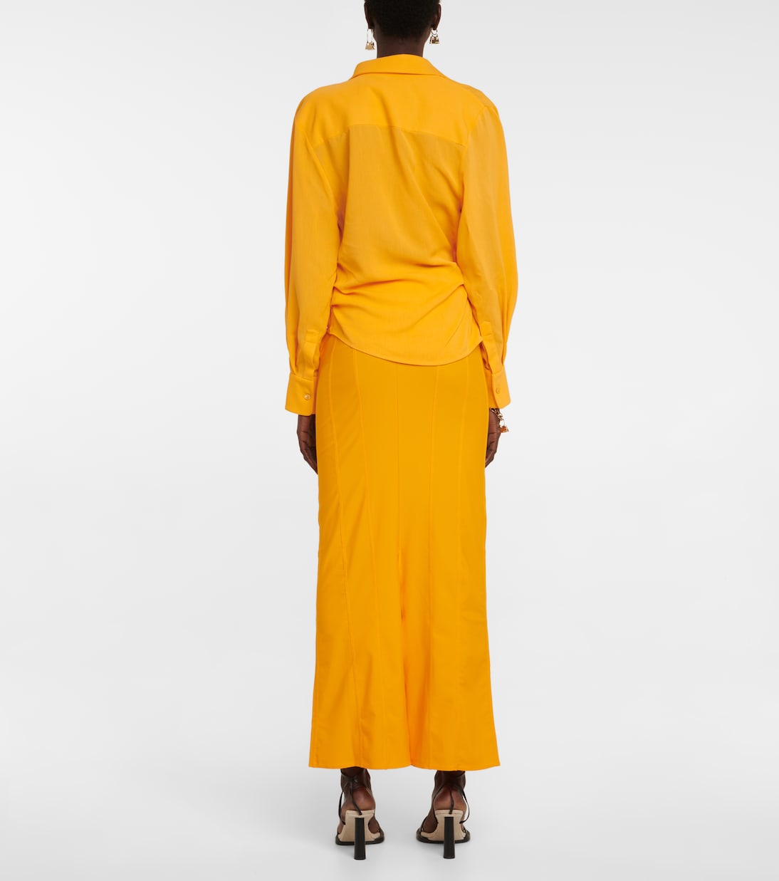 Рубашка La Chemise Bahia с завязками Jacquemus, оранжевый — фото 3