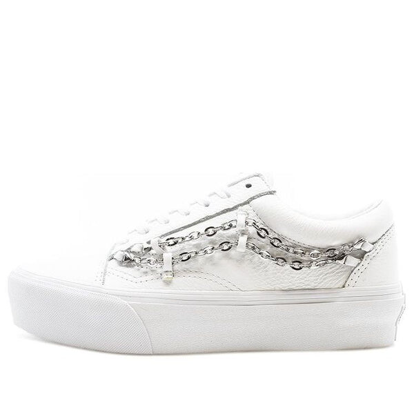 

Кроссовки old skool platform 'chain - true white' Vans, белый