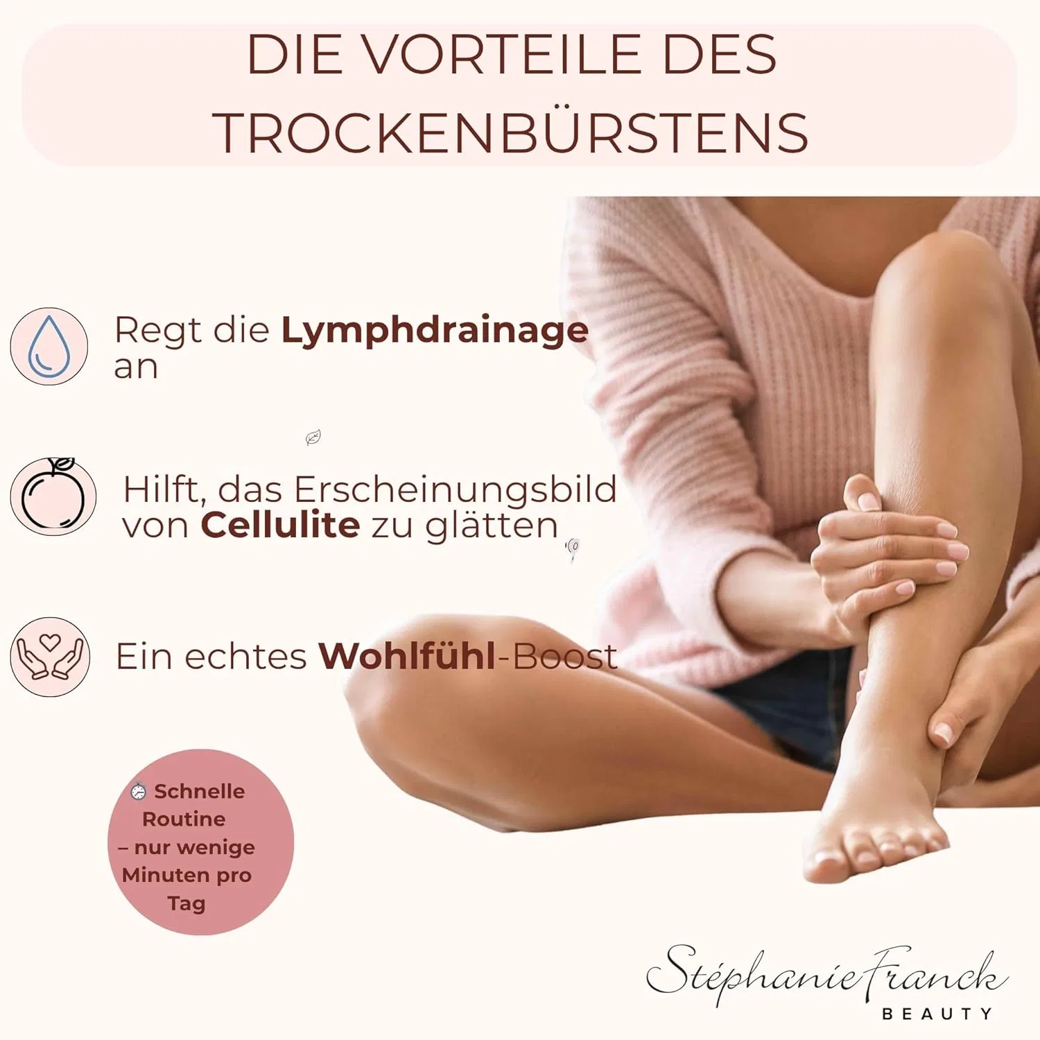 Щетка для сухого массажа из конского волоса и тампико от Stephanie Franck Beauty Stephanie Franck Beauty — фото 2