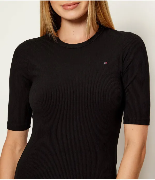 Блуза Slim fit Tommy Hilfiger, черный — фото 4