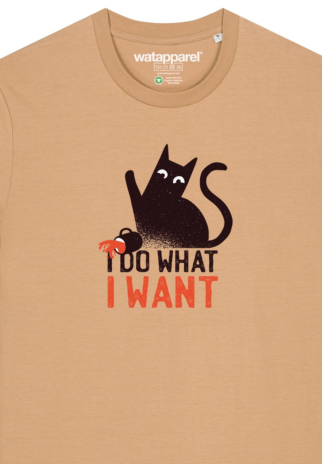 

Футболка с принтом CAT watapparel, бежевый